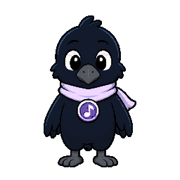 Purple Crow character facing forward